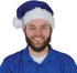 Beistle Christmas Santa Hat, One Size, Royal Blue/White