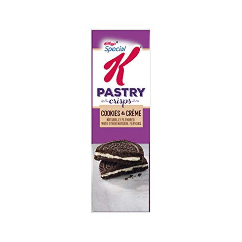 Kellogg's Special K Pastry Crisps, Breakfast Bars, 100 Calorie Snacks, Cookies 'N' Creme, 5.28oz Box (12 Crisps)