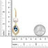 Elegant Blue Crystal Teardrop Dangle Earrings for Women,Giftable Weddings Jewelry for Bride Bridesmaid,14K Gold and Blue Zircon Drop Earrings