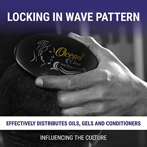 OCEAN VIEW DEEP WAVES POMADE- Water-Based Hair Cream for 360 Wave Training and Wolfing- Silky Smooth Application and Styling, Strong Hold, Easy Wash- Waver and Barber Accessories - 4oz Tin Can