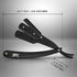 BRV MEN Professional GERMAN Steel Straight Edge Barber Razor - 100 Lord Platinum Single Edge Razor Blades - 100% German Stainless Steel Shavette - Shaving Knife For Men and Women - Black