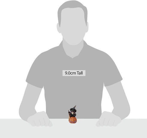 Enesco Jim Shore Heartwood Creek Black Cat on Pumpkin Mini Figurine