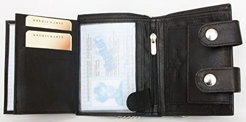Men's Biker's Wallet Kabana with 18 Inches (45 cm) Long Metal Chain to Hang