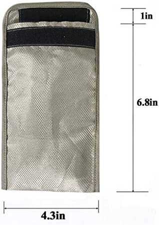 Security Pouch Faraday Bag Anti-Radiation Cell Phone Sleeve Signal Block Pouch Shield EMF 5G Protection RF GPS RFID Privacy Case Covers Smartphone Electronic Devices Anti-Tracking Wallet (B)