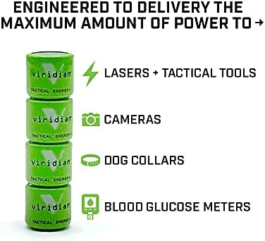 Viridian CR 1/3N Tactical Energy Plus Lithium Batteries, 3 Volt (Retail Pack of 4)