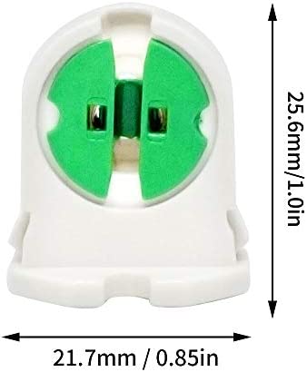 T5 Fluorescent Tube Light Socket G5 Base Lamp Holder Tombstone Accessory for LED Fluorescent Lampholder, 20Pcs