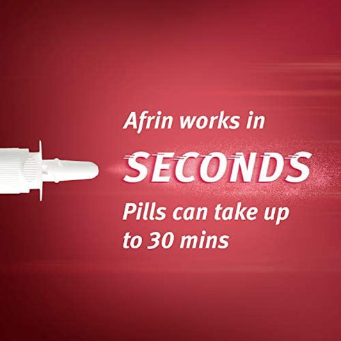 Afrin No Drip Extra Moisturizing Pump Nasal Mist Twin Pack, Congestion Relief, 1 Fluid Ounce Total (0.5 FL OZ Bottles) (Packaging May Vary)