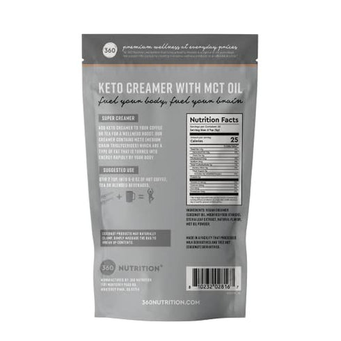 360 Nutrition Keto Creamer with MCT Oil (Sweetened Stevia Leaf)
