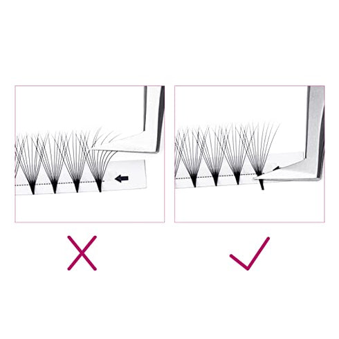 Lash Extensions Premade Fans 10D 0.07 D Curl Volume Lash Extensions Lash Fans 11mm Short Stem Volume Fans Eyelash Extensions Supplies (10D-0.07-D, 11mm)