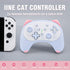 IINE Cute Switch Controller, Bluetooth Cartoon Kitten Nintendo Switch Controllers Wireless, Kawaii Light Switch Gaming PC Controller with TURBO/ Double Vibration Function