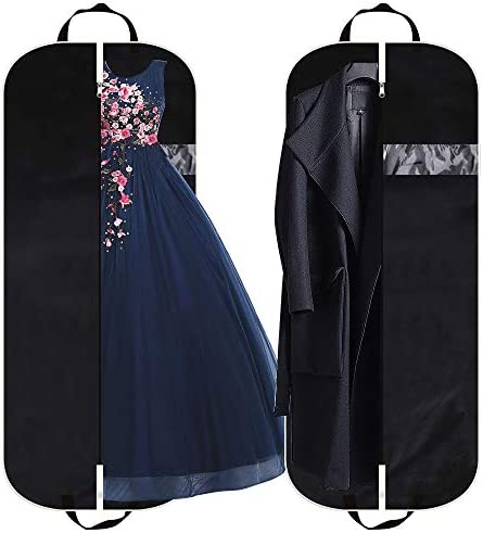 DIOMMELL 54" Garment Bag with Extra Large Pockets for Travel, Gusseted Suit Cover Mens Womens Foldable Hanging Bags for Clothes Shirts Dresses Coats