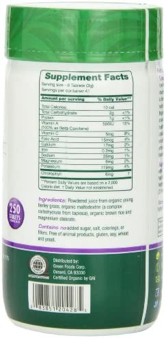Green Foods Green Magma Nutritional Supplement, 250 Tablets