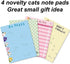 Cats Memo Pads 4 Pack Cute Animal Notepads for Office Home Gifts School Supply to Do List