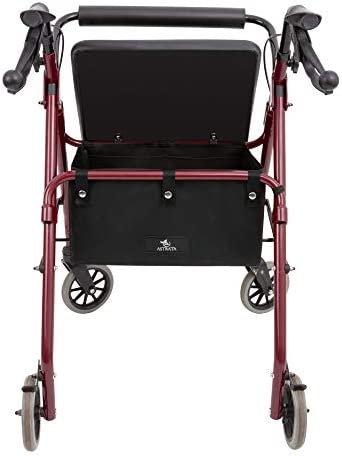 Extra Large Walker Underseat Bag - Rollator Accessories - Under Seat Storage Pouch (Black)