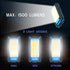 WARSUN LED Work Light Rechargeable, Magnetic COB Portable Worklights, 40w 1500 Lumens,Metal Hanging Hook 3 Lighting Modes, Job Site Lighting for Car Repairing,Camping,Hunting (Blue)