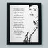 "The Beauty of a Woman"-Audrey Hepburn Quotes- 8 x 10" Inspirational Wall Art. Typographic Poster Print with Silhouette Image-Ready to Frame. Home-Office-Studio-Salon Decor. Reminder of True Beauty!