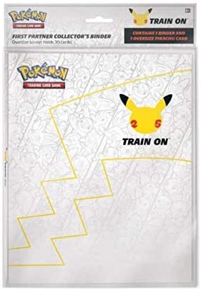 Pokemon 25th Anniversary First Partner Collector's Binder for Jumbo Cards + Pikachu Jumbo