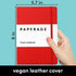 PAPERAGE Lined Journal Notebook, (Red), 160 Pages, Medium 5.7 inches x 8 inches - 100 GSM Thick Paper, Hardcover