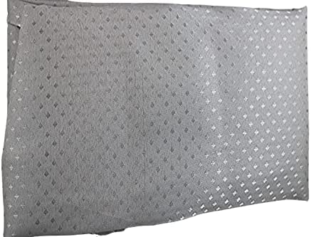 Fabric Sink Skirt Diamond Mosaic Stitch Platinum Silver Grey