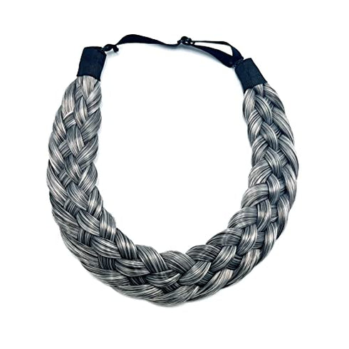 TOECWEGR 5 Strands Synthetic Hair Braided Headband Hairpiece Classic Chunky Wide Plaited Braids ElasticMulti-Color Headband Ladies Beauty Headwear (Hair band 2/h)