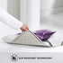 JOEKAORY Bath Mat Elegant Tulip Purple Flower Memory Foam Bath Mats Non Slip Soft Absorbent Bath Rugs Rubber Back Runner Mat for Kitchen Bathroom Floors 15.7" X 23.5", White