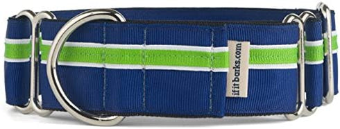 If It Barks - 1.5" Martingale Collar for Dogs - Adjustable - Nylon - Strong and Comfy - Ideal for Training - Made in USA - Large Finley