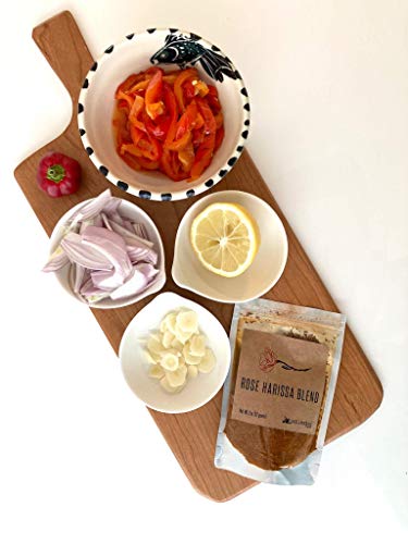 Premium Rose Harissa Spice: A beautifully crafted blend of peppers and organic rose petals - Exclusive small batch blend - 2 oz (1 Package)