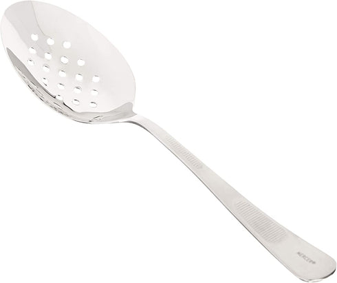 Mercer Culinary, 9 Inch, Silver Plating Spoon, Perforated Bowl, 9-Inch, 9"
