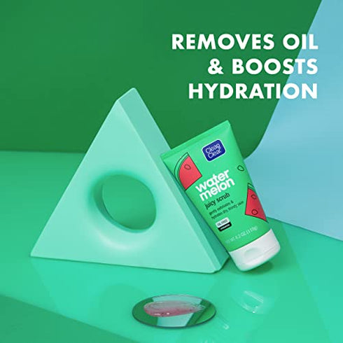 Clean & Clear Hydrating Pre-Moistened Daily Facial Cleansing Wipes to Remove Makeup, Dirt & Impurities, Oil-Free, Convenient & Travel-Friendly, Watermelon, 25 Count