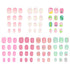 Expressions Girl 7 Day Manicure Collection - 84PC Press On Nail Set, Day-of-The-Week Adhesive False Nails for Girls (Set of Brights or Pastels) – Colorful Novelty Designs Stick On Nails for Kids