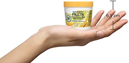 Garnier Fructis Strengthening Treat 1 Minute Hair Mask with Banana Extract, 3.4 Fl Oz (Pack of 1)