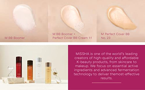 MISSHA M BB Boomer 40ml- Boost the adherence and wear of foundation that improves skin tone with dewy finish and healthy glow all while providing skincare benefits