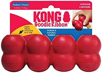 KONG - Extreme Goodie Ribbon - Durable Rubber Stuffable Dog Toy - for Medium Dogs