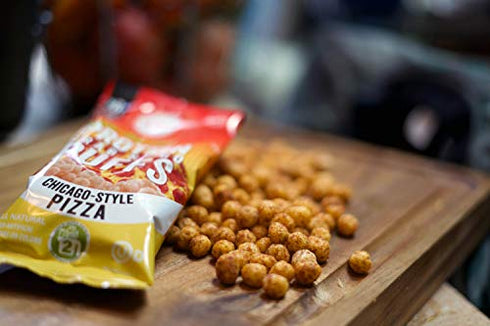 Better Than Good Savory Keto, Gluten-Free Chicago Style Pizza Protein Puffs (4-Pack) - Paleo, Low Sugar, Low Calorie, Diabetic Friendly Snacks | 16g Protein & 2 Servings of Fruits & Veggies