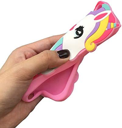 iFunny Unicorn Case for iPhone 5S/SE 2016 (Not for iPhone SE 2020 4.7inch),3D Cute Cartoon Animal Unicorn Soft Rubber Silicone Phone Case for for iPhone 5 5S 5C SE(2016) 4.0 inch (Pink)