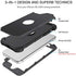 BENTOBEN iPhone SE 2022 Case, Phone Case iPhone SE 2020, Heavy Duty 3 in 1 Full Body Rugged Shockproof Hybrid Hard PC Soft Rubber Bumper Drop Protective Girls Women Boy Men iPhone SE3/2 Covers, Black