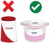 Storage Theory Yogurt Fridge Organizer - Holds up to 4 Wide-Mouth Vegan and Greek Yogurt Cups Each - Peel and Stick Slider Shelf for Small Refrigerator Spaces - 2 pc