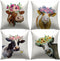 Alonar Cow Throw Pillow Covers Set of 4,Decoeative Farmhouse Animal Pillow Covers,Cow Cattle Flower Cushion Covers for Sofa Livng Bedroom 18inchx18inch (Cow1, 18x18 Inch) Alonar91501