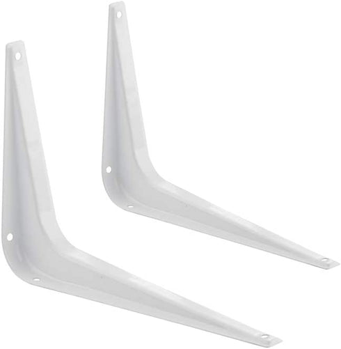 Amazon Basics Shelf Bracket - 10" x 12", White, 10-Pack