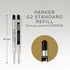 Parker Jotter London Refills Discovery Pack: 3 Quinkflow Refills for Ballpoint Pens & 3 Quink Gel Refills