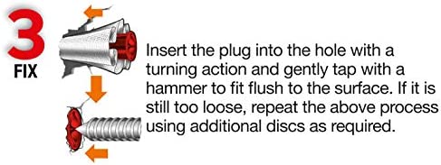 WETNFIX (20 Discs) - Fixing Wall Anchors Fast! Ideal for Loose Wall fixtures Such as Curtain Rails, Toilet roll Holders. Ideal for Drywall and Masonry.