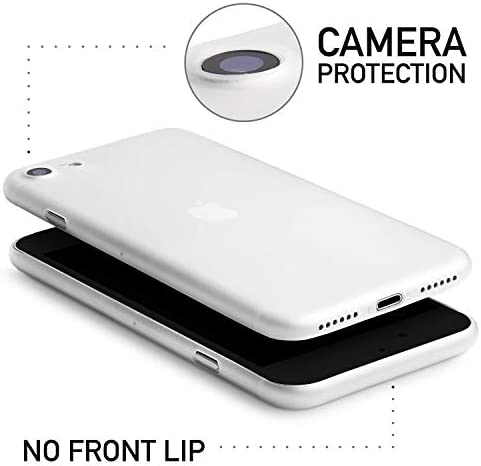 totallee Thin iPhone SE Case, Thinnest Cover Ultra Slim Minimal - for Apple iPhone SE (2020 and 2022) (Frosted Clear)