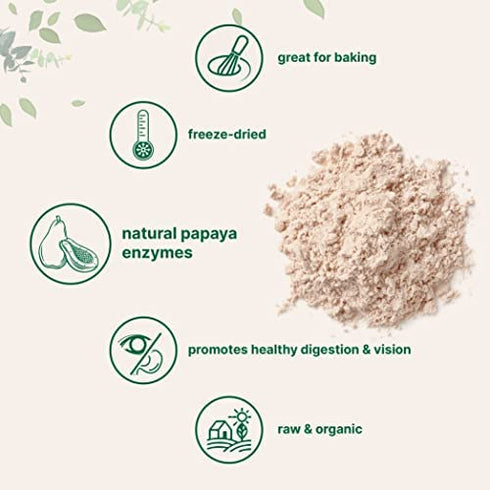 Micro Ingredients Organic Papaya Fruit Powder, 8 Ounce, Freeze Dried, Naturally Rich in Papaya Enzyme, Supports Antioxidant and Digestive Function, No GMOs & Vegan Friendly