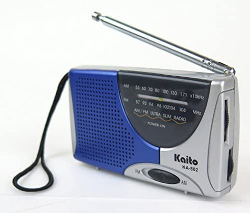 Kaito KA802 AM FM Super Pocket Size Radio, Small Size AM/FM Radio