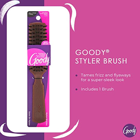 Goody Styler Brush - Finishing and Smoothing - Nylon Bristles - All Hair Types - 04391