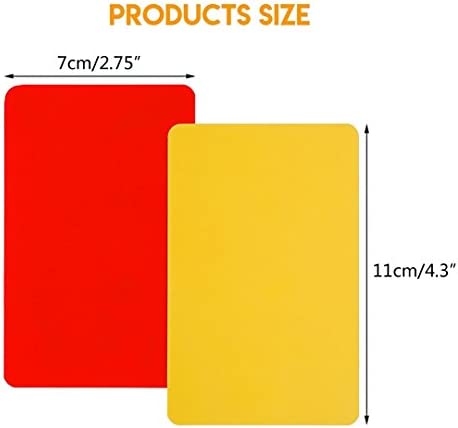 Friencity Soccer Referee Card Sets, Warning Referee Red and Yellow Cards with Wallet Score Sheets, Pencil Accessories, 2 Packs