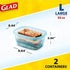Gladware Freezerware Food Storage Containers, Large | Rectangle Food Storage Containers for Everyday Use | Food Containers Safe for Freezer, Hold up to 64 Ounces of Food, 2 Count Set