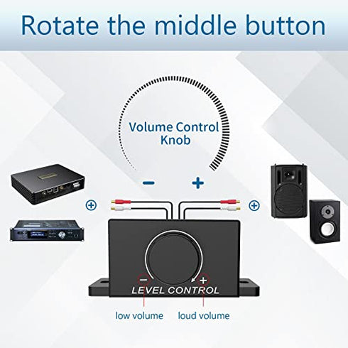 CHELINK Universal Car RCA Remote Amplifier Level Controller RCA Bass Knob Sub Amp Volume Control Cable
