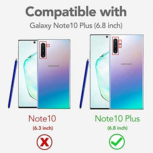 KSELF Case for Samsung Galaxy Note 10 Plus Case with Screen Protector, Full Body Protective Hybrid Dual Layer Shockproof Acrylic Back Case Cover for Galaxy Note 10 Plus 5G 6.8 inch (White Pink)