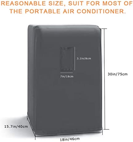 Luxiv Portable Air Conditioner Cover, Gray Portable AC Unit Cover 15 x 18 x 30 Anti-Dust Portable Air Conditioner Storage Bags Protection Cover for Mobile AC (Gray)